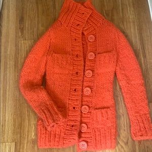 Orange fluffy sweater